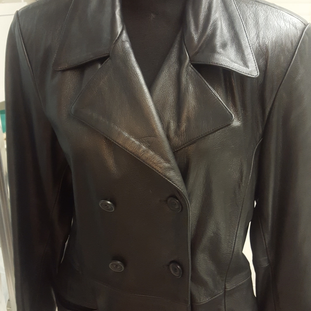 Leather coat